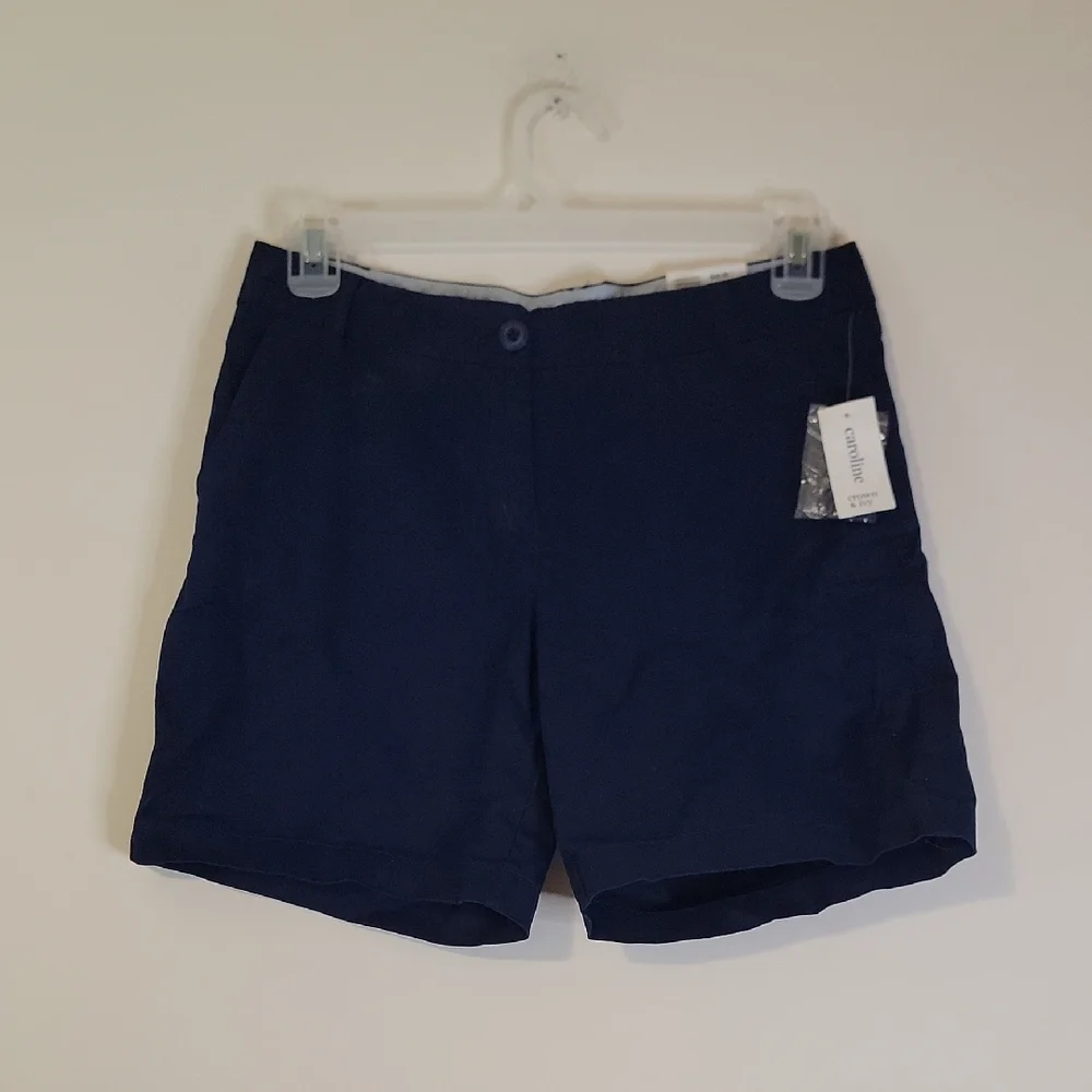 Crown & Ivy Navy Women's Shorts NWT - Picture 1 of 8